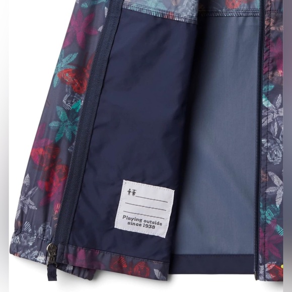 NWT Columbia Kids' Glennaker Springs Jacket Nocturnal Flutter By/Nocturnal SZ XL - Picture 7 of 8